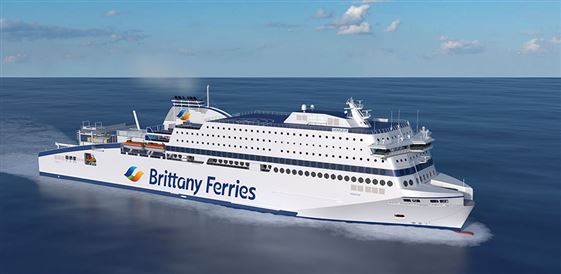 Mise à l’eau du Honfleur, le futur navire GNL de Brittany Ferries 