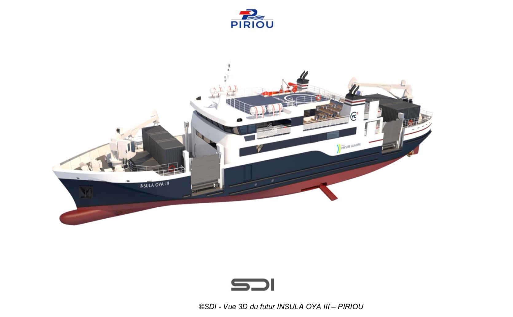 PIRIOU signe avec la Région des Pays de la Loire pour la conception et la réalisation d’un navire mixte destiné à la desserte maritime de l’Ile d’Yeu