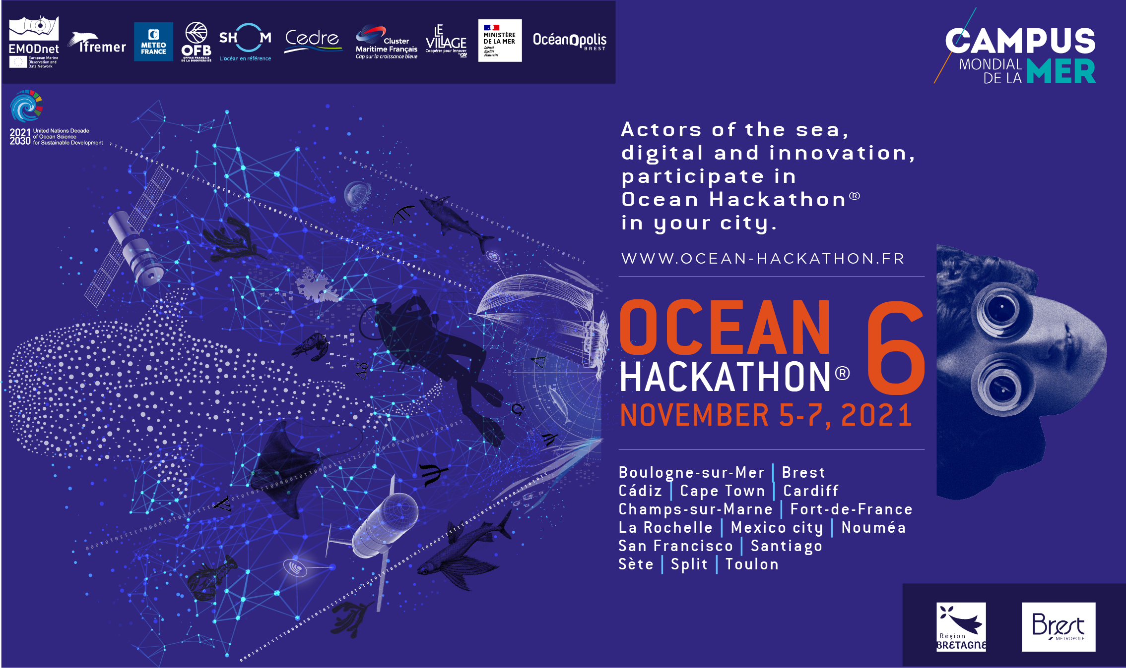 Ocean Hackathon® 2021 : les inscriptions sont ouvertes dans 15 villes