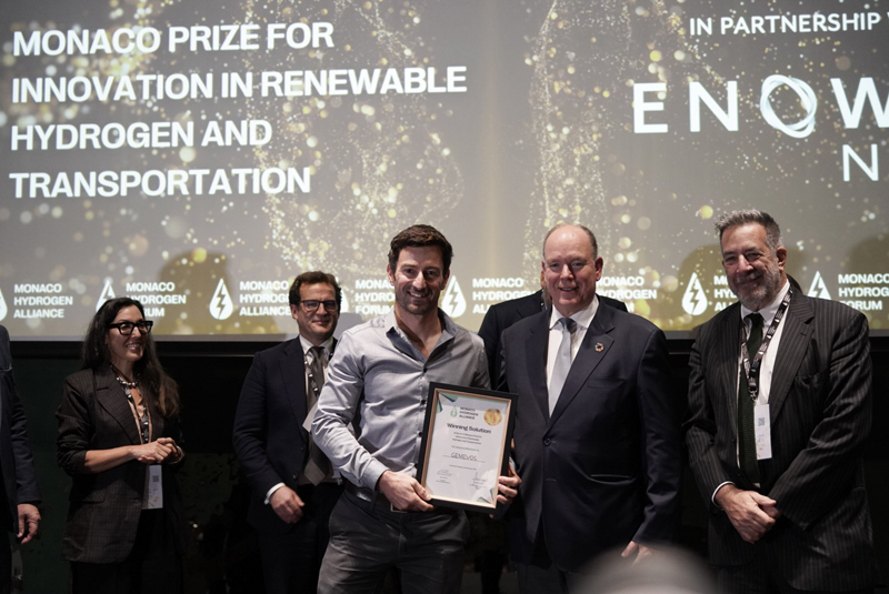 Genevos a reçu le Prix de Monaco pour l’innovation dans le domaine de l’hydrogène renouvelable et du transport