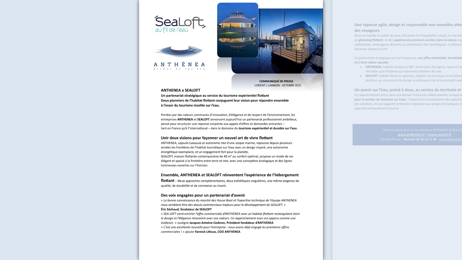 ANTHENEA Smart Floating Space x SeaLoft