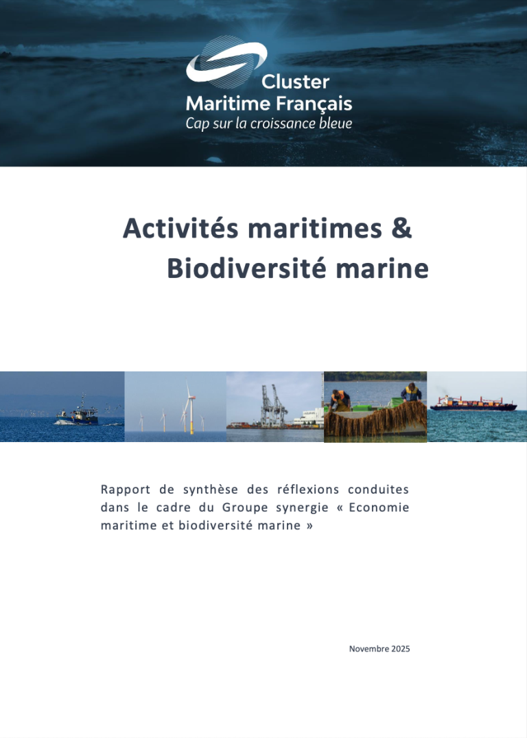 Publication du rapport “Activités maritimes et Biodiversité marine”