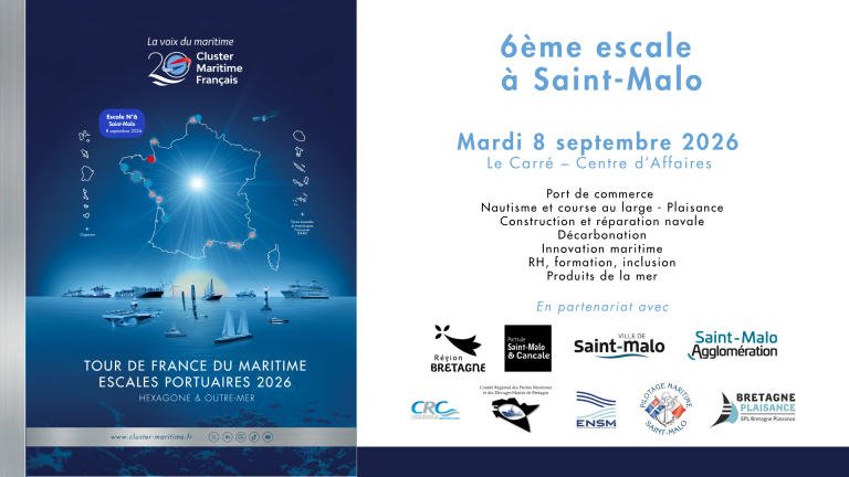 Cap sur Saint-Malo pour la 6ᵉ escale du Tour de France maritime du Cluster Maritime Français !